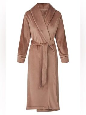 SKIMS Velour Velvet Long Robe - Sienna, Size S